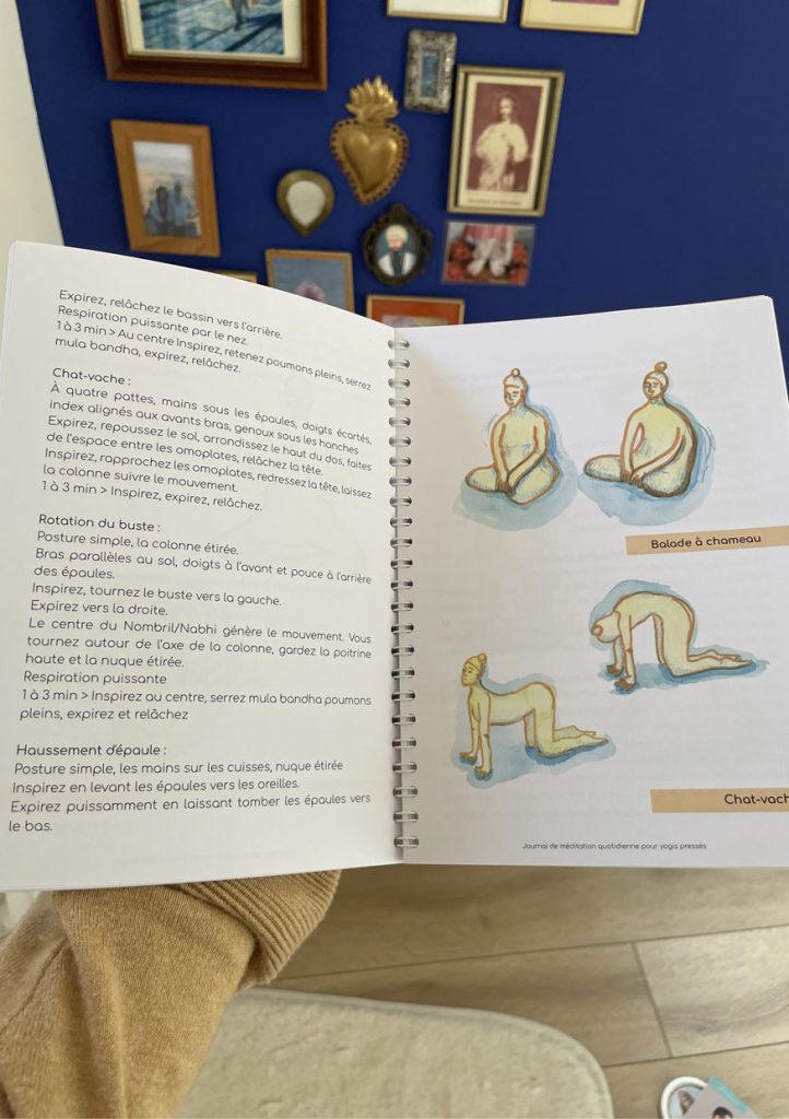 Journal de méditation ouvert